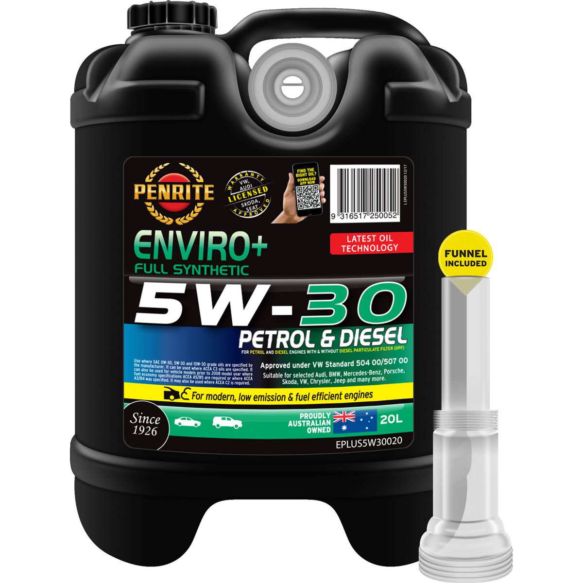 Penrite Enviro+ 5W-30 Engine Oil 20L - EPLUS5W30020