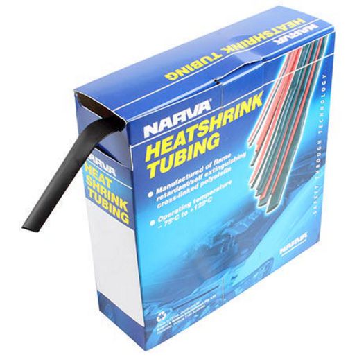 Narva Heat Shrink Standard Black ID: 9.5mm, Length: 10m - 56618/10