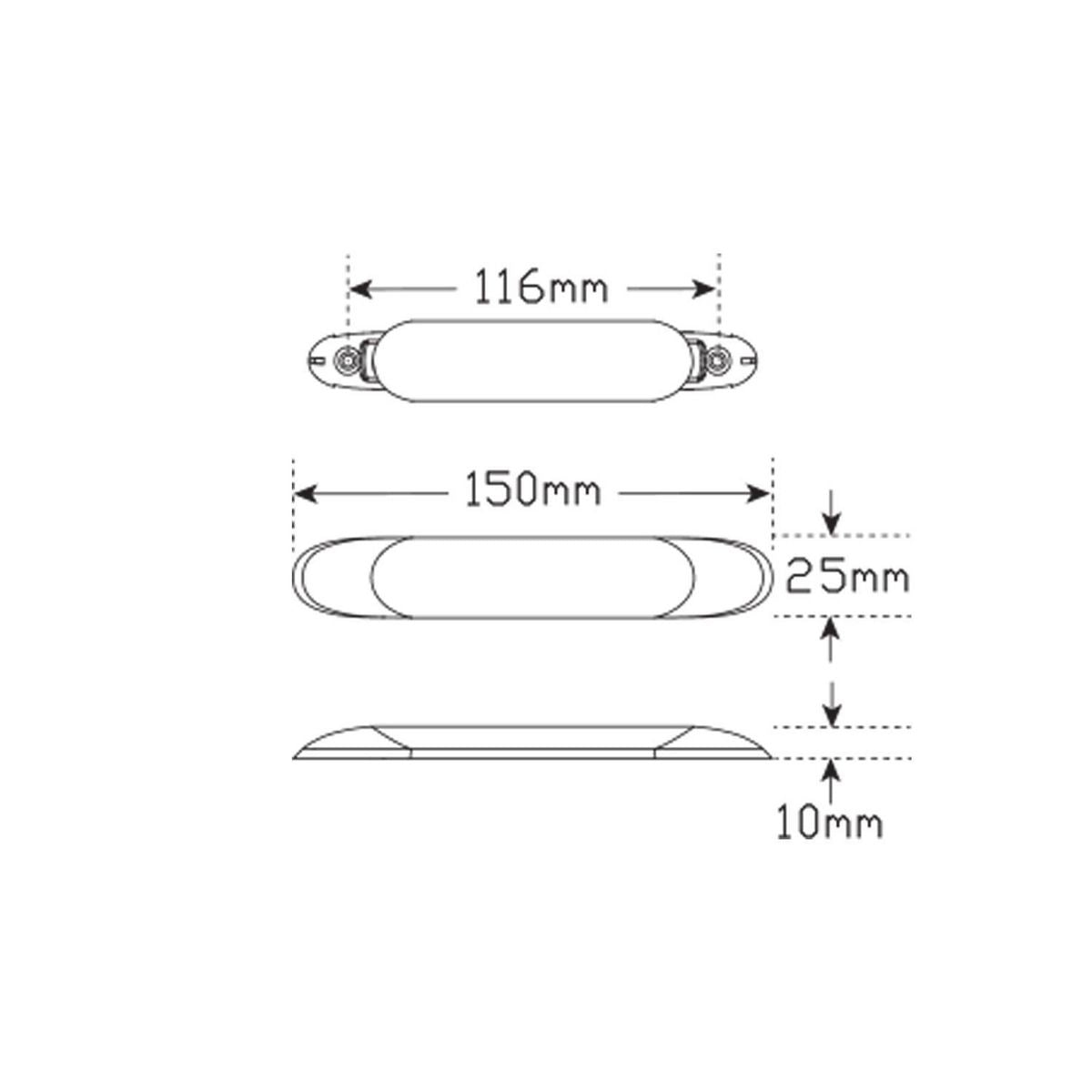 LED Autolamps Interior Light LED 24V Surface Mount - 1031/24