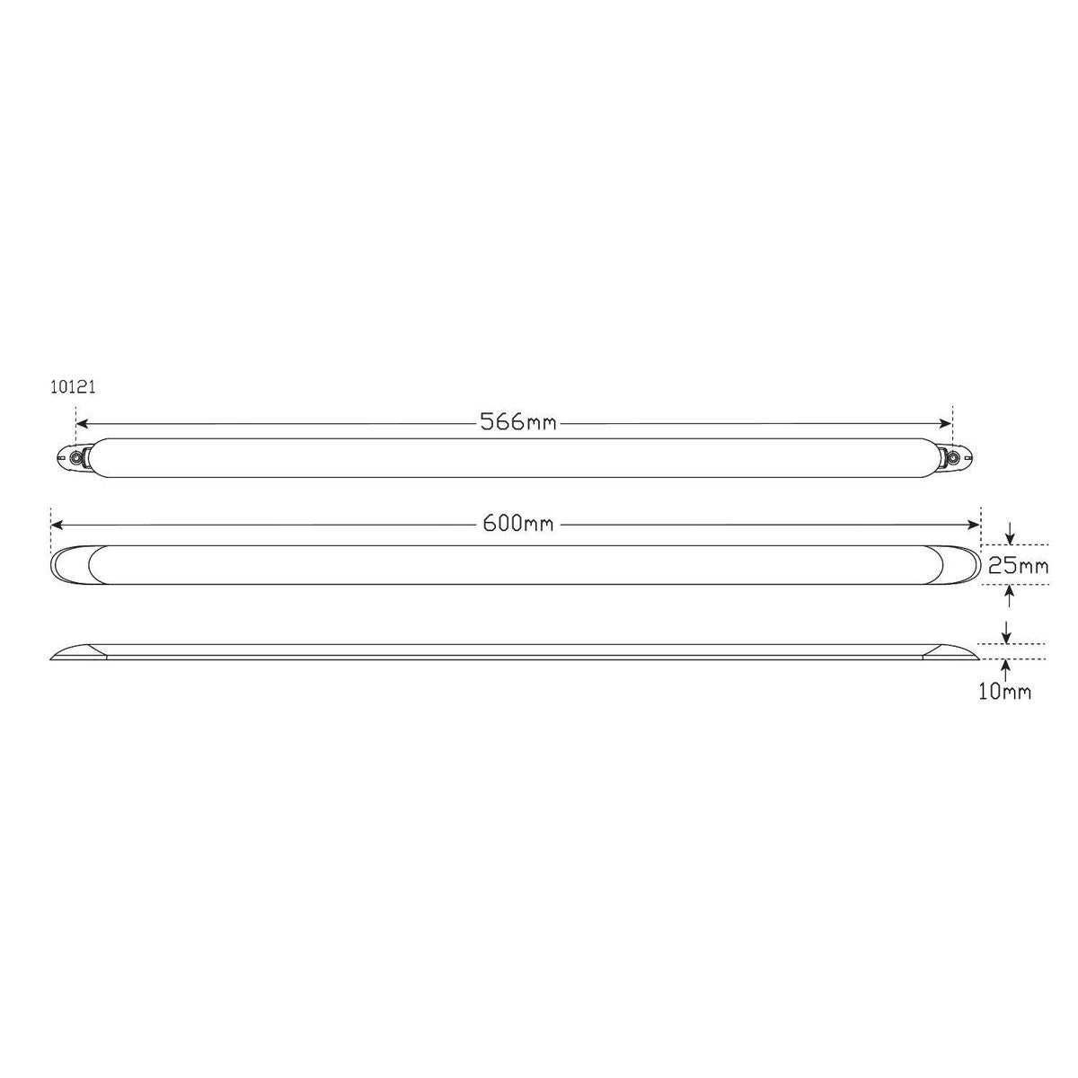 LED Autolamps Interior Light Led 24V Surface Mount - 10121/24