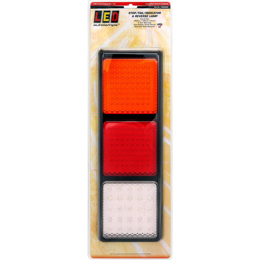LED Autolamps 12/24V Stop/Tail/Indicator/Reverse Assembly 3 Lamps With 153 LEDs - 125BARWM