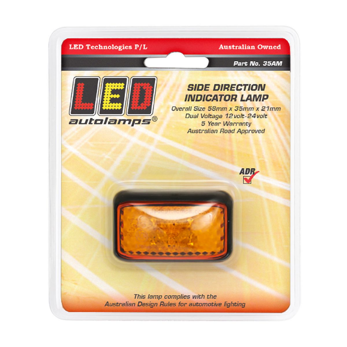 LED Autolamps 10/30V Side Direction Indicator With 4 LEDs - 35AM