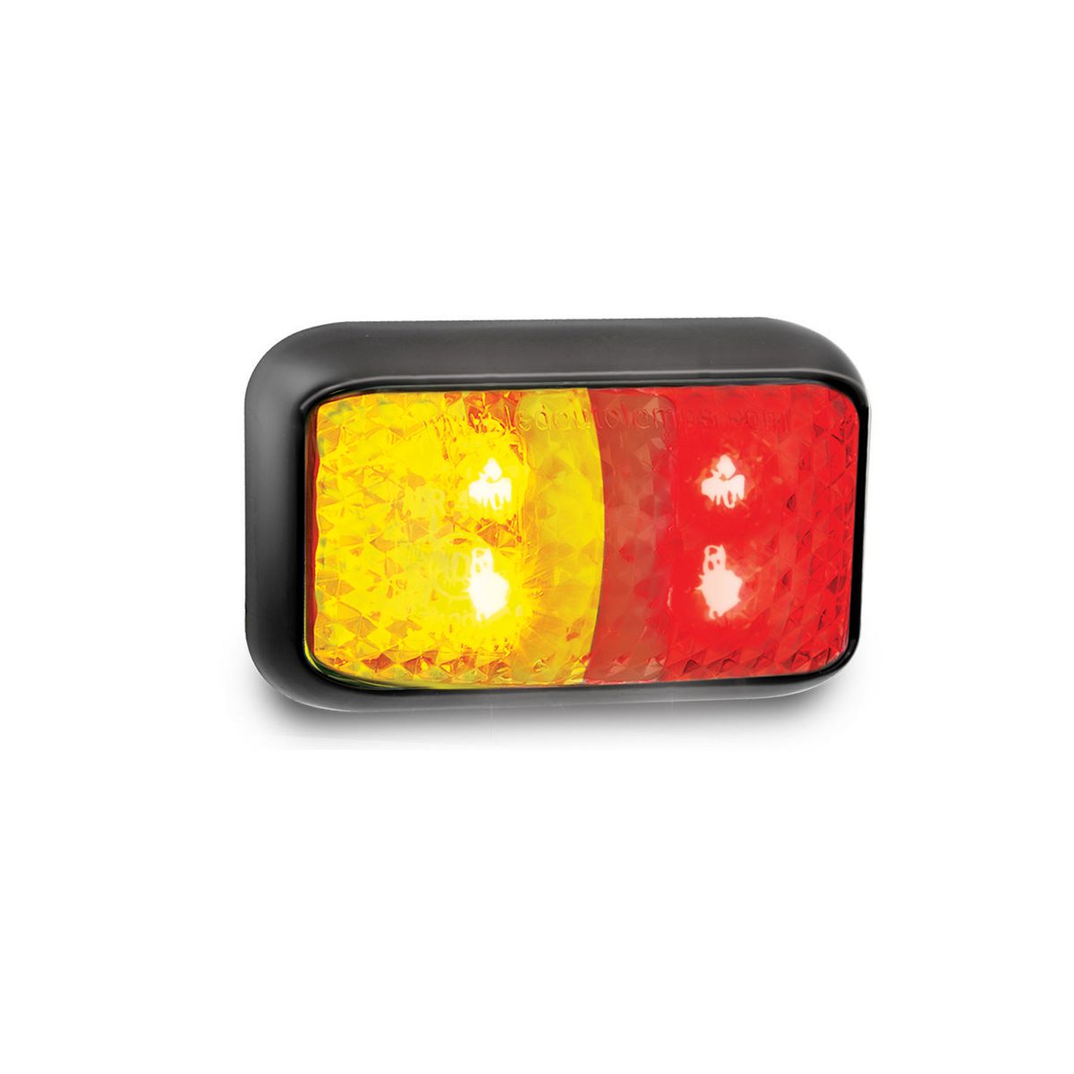 LED Autolamps 9/30V LED Red Amber Side Marker Light Clear Lens 30cm Wire - 35ARMB