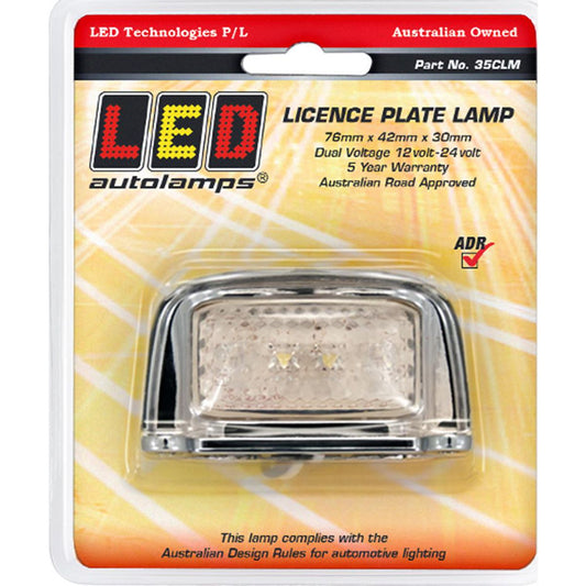 LED Autolamps Licence Plate Light LED 12 or 24V - 35CLM