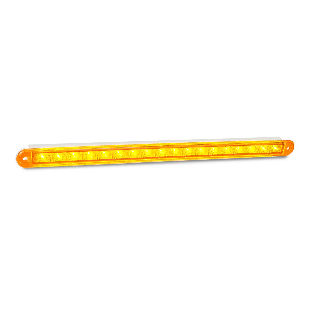 LED Autolamps 12V Indicator Strip Lamp 18 Square LEDs Recessed Mount With 40cm Hardwired - 380A12