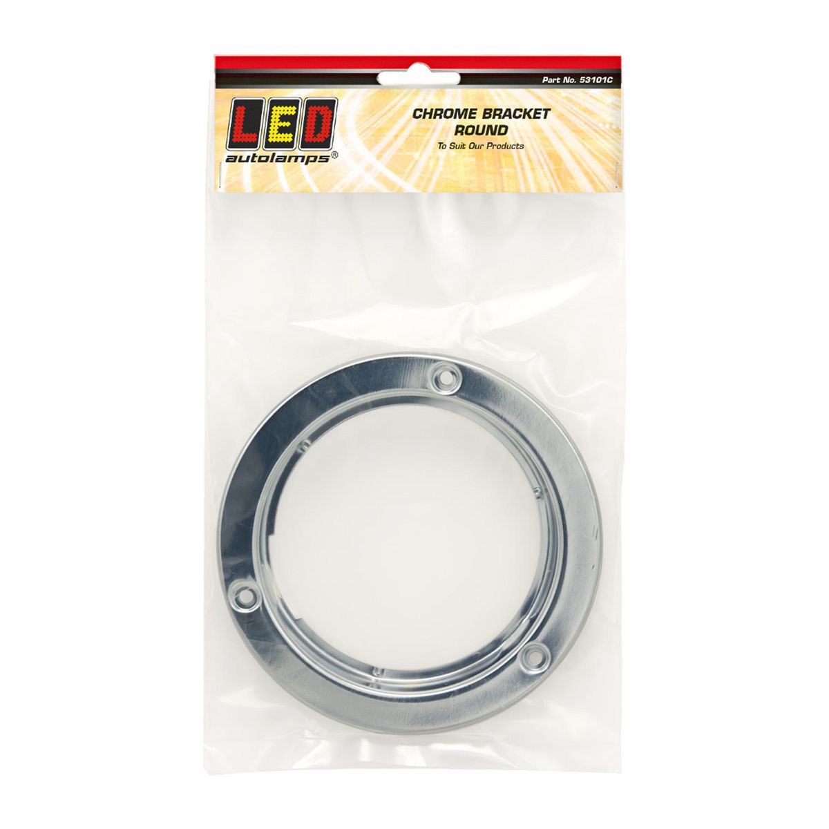 LED Autolamps Chrome Plated Bracket Suit Round Lights - 53101C
