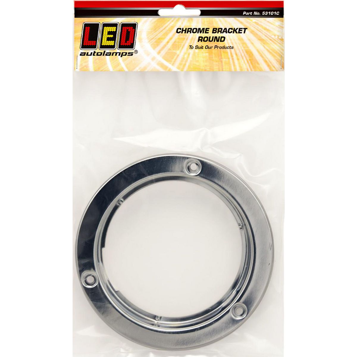 LED Autolamps Chrome Plated Bracket Suit Round Lights - 53101C