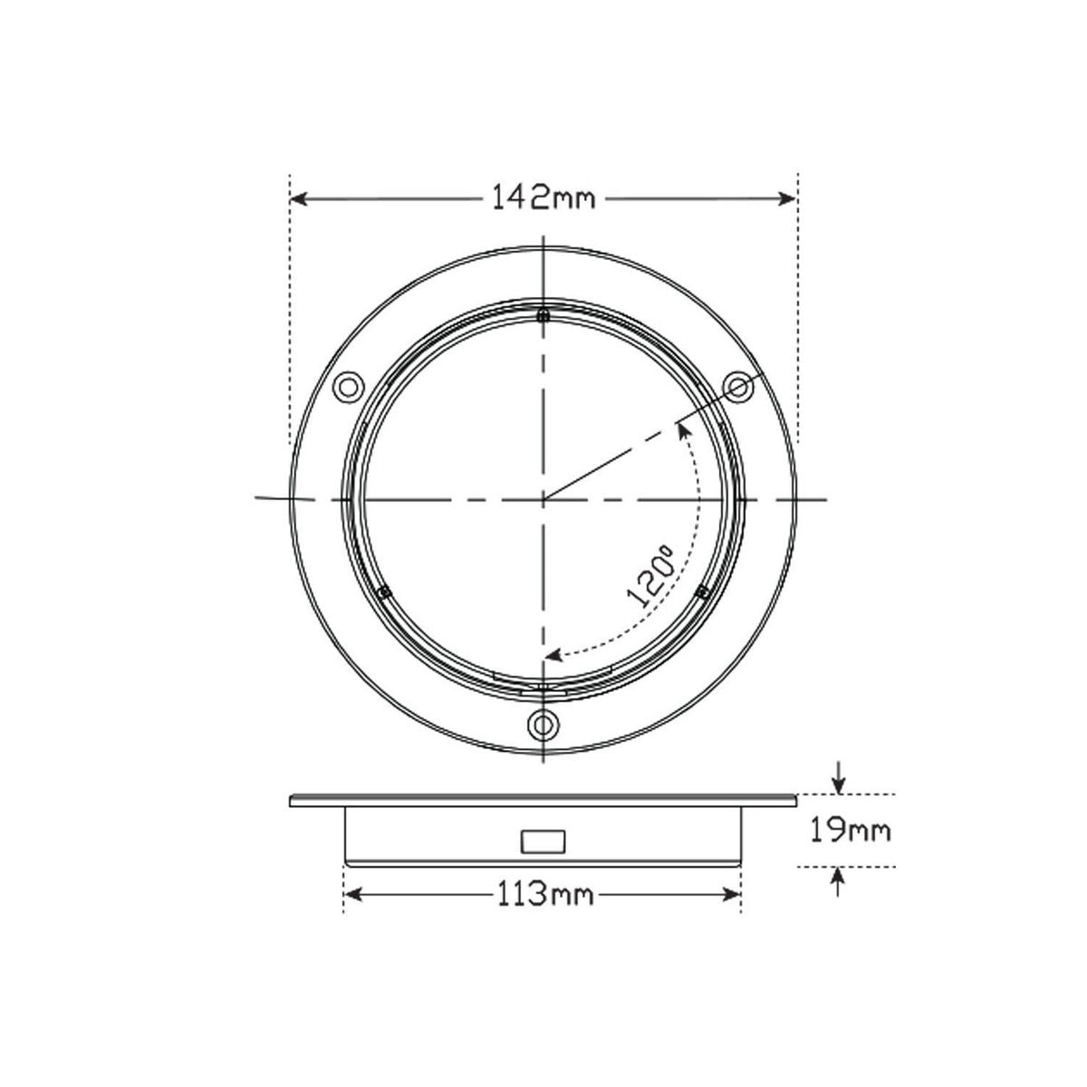 LED Autolamps Chrome Plated Bracket Suit Round Lights - 53101C