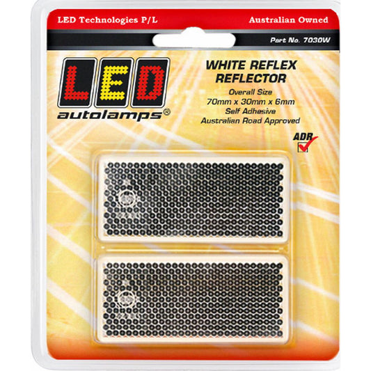 LED Autolamps Reflector White 70mmx30mm - 7030W