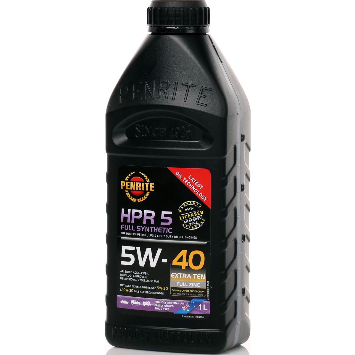 Penrite HPR 5 SAE 5W-40 Engine Oil 1L - HPR05001