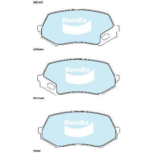 Bendix Heavy Duty Brake Pads Set Front - DB1945HD