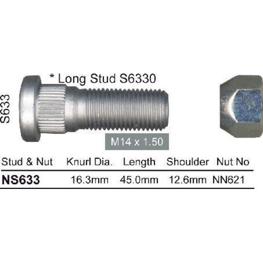Nice Products Wheel Nut & Stud - NS633