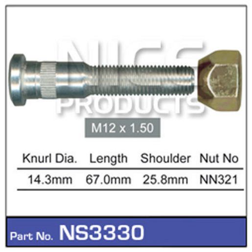 Nice Products Long Stud & Nut - NS3330