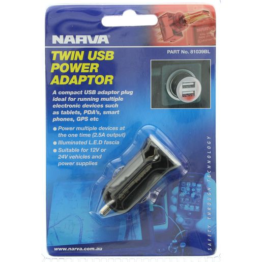 Narva USB Adaptor - 81039BL
