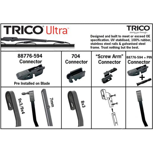 Trico Ultra HD Conventional Wiper Blade 400mm - TB400HD