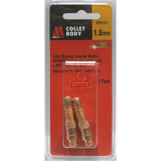 Mechpro TIG Collet Body 1.6 2PK - MPWTCB16
