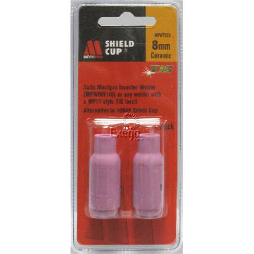 Mechpro TIG Ceramic Cup 8MM 2PK - MPWTCC8