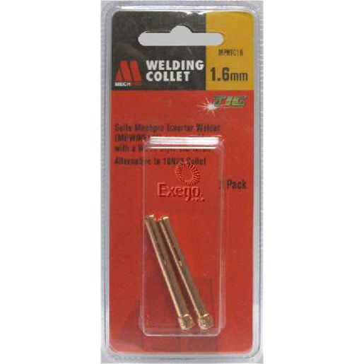 Mechpro TIG Collet 1.6MM 2PK - MPWTC16