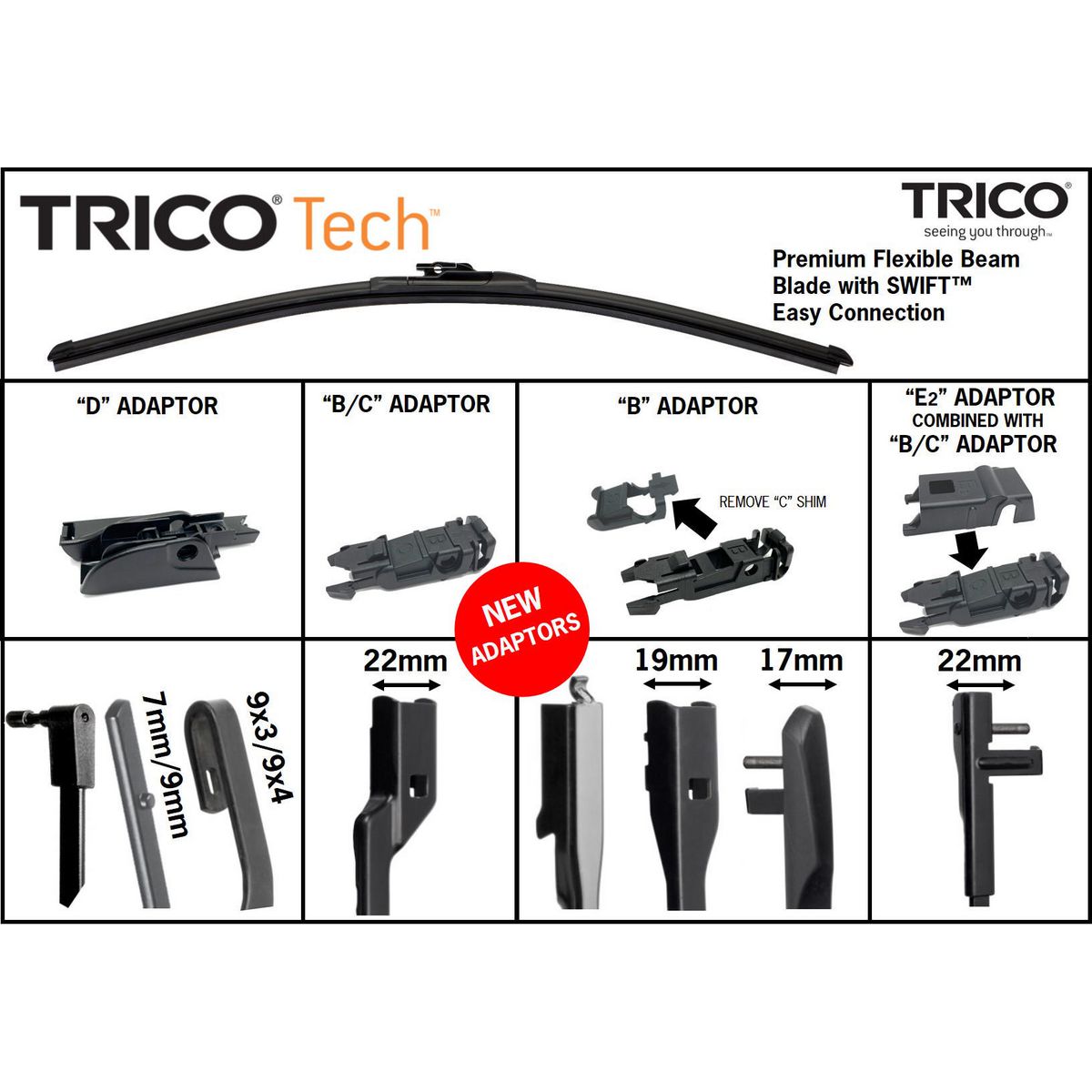 Trico Beam Wiper Blade 610mm - TEC610