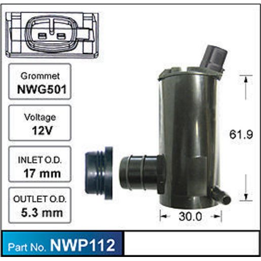 Nice Windscreen Washer Pump - NWP112