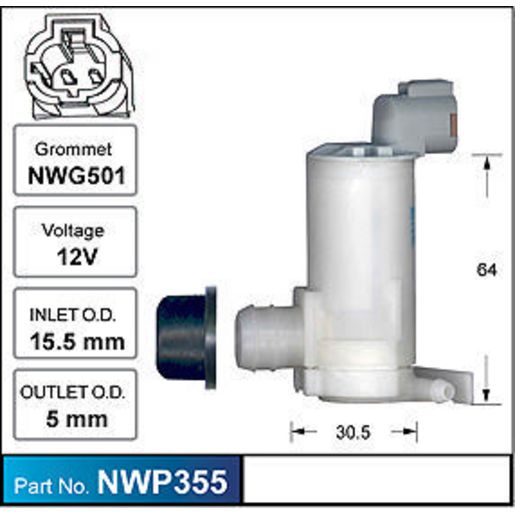 Nice Windscreen Washer Pump - NWP355