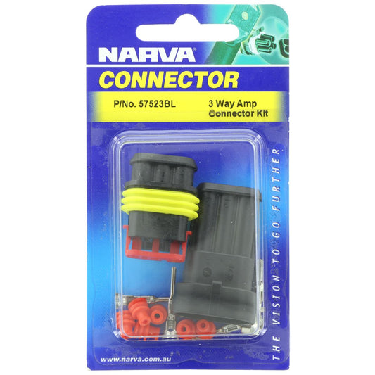 Narva Weather proof Connector 3 Pole 1 Kit - 57523BL