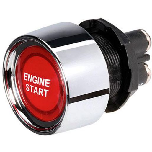 Narva Push Button Starter Switch On/Off Momentary SPST Red LED - 60099BL
