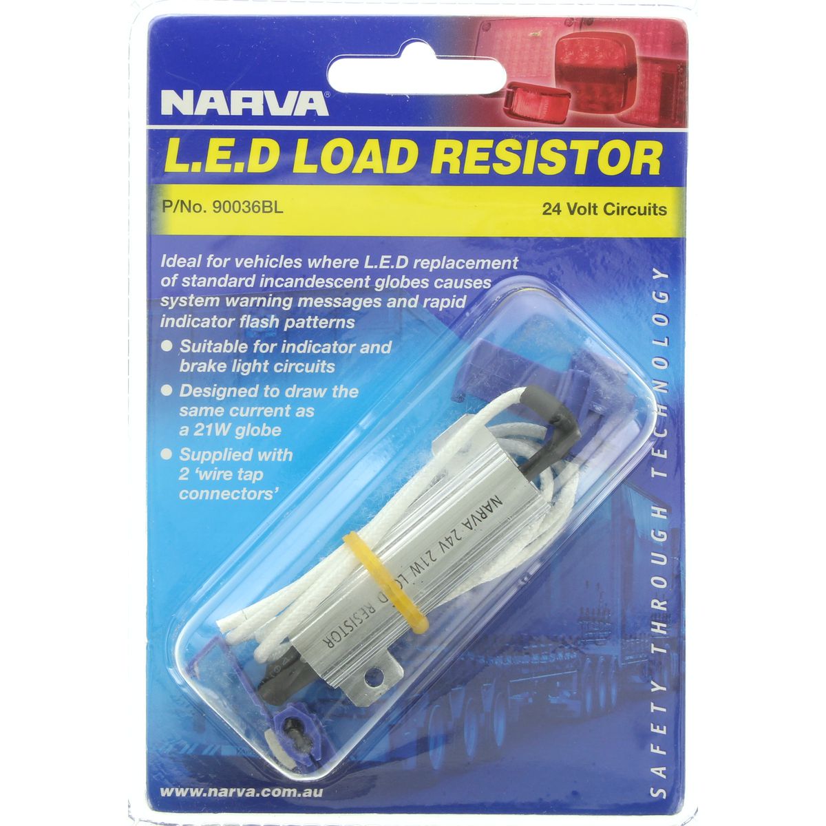 Narva Load Resistor 24V 21W  - 1 Pce - 90036BL