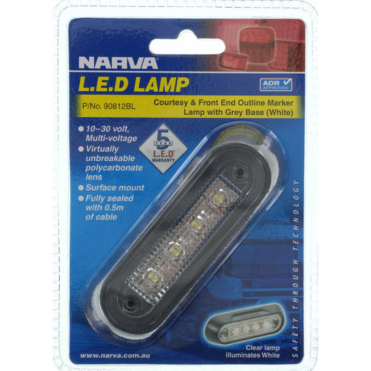 Narva Front Marker Light Clear LED 9 to 33V - 90812BL