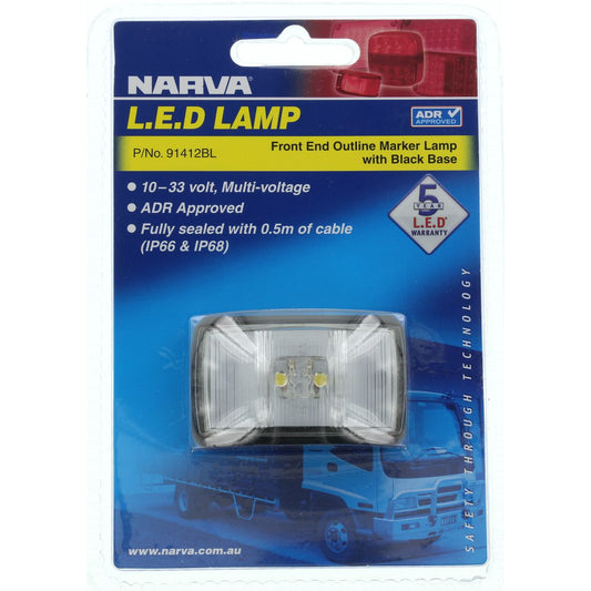 Narva Front Marker Light Clear LED 9 to 33V - 91412BL