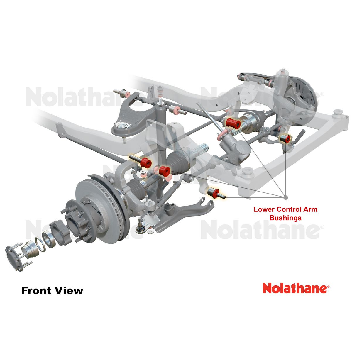Nolathane Front Lower Control Arm Inner Bushing Kit - 45280