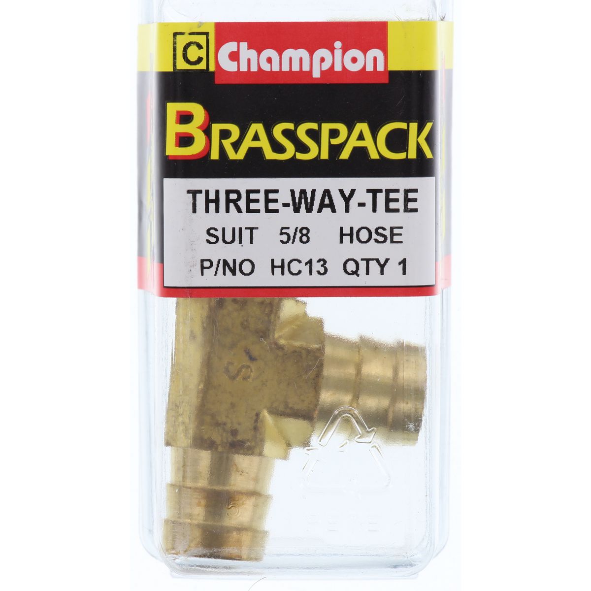 Champion Hose Joiner T Brass 5/8in - HC13