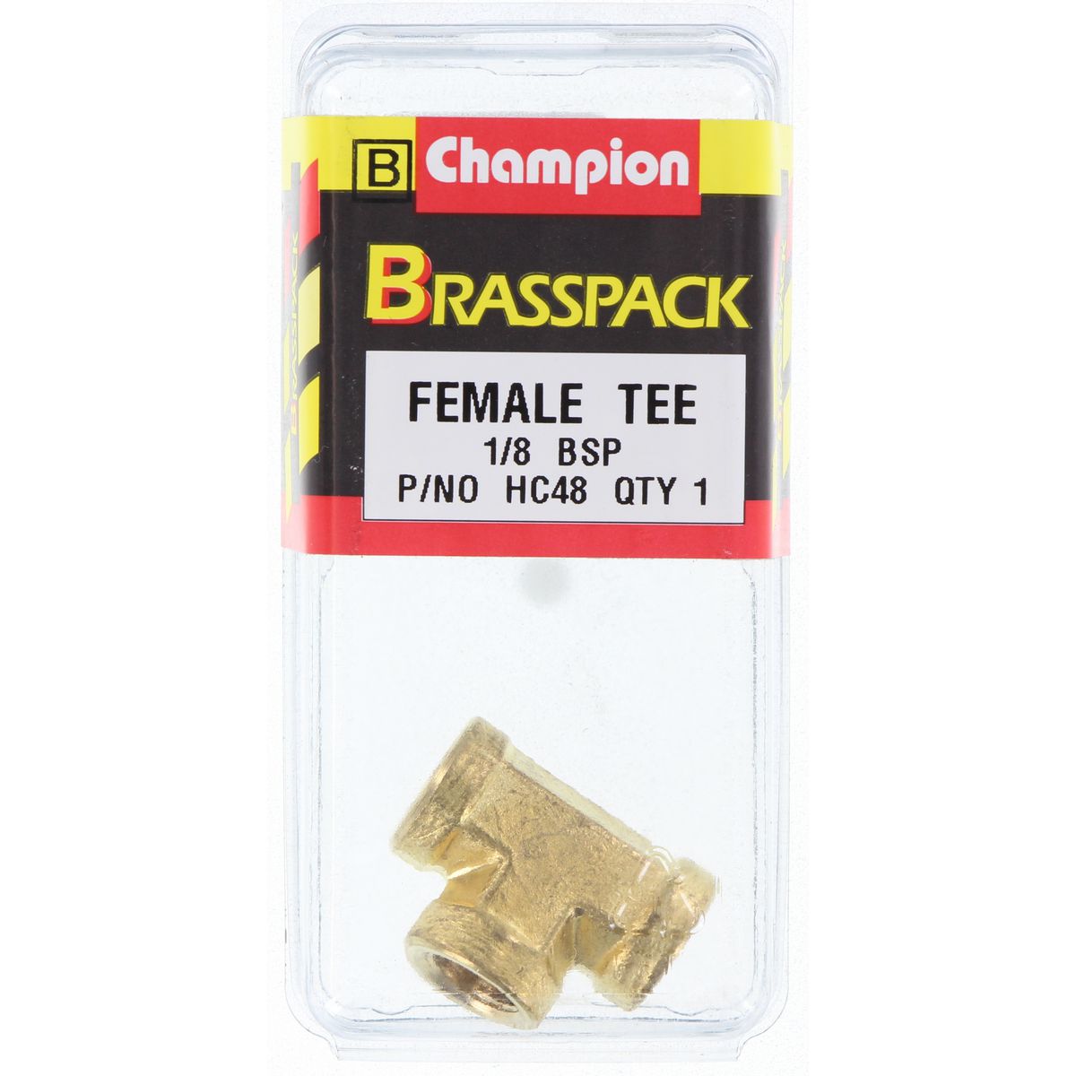 Champion Tee Female Brass 1/8in BSP - HC48