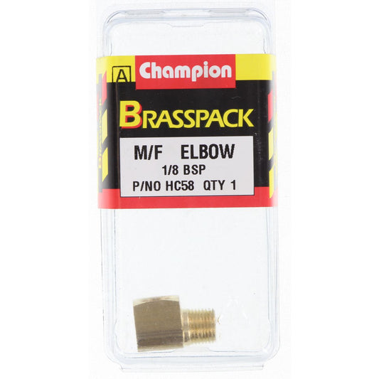 Champion M&F Elbow Brass 1/8in x 1/8in - HC58