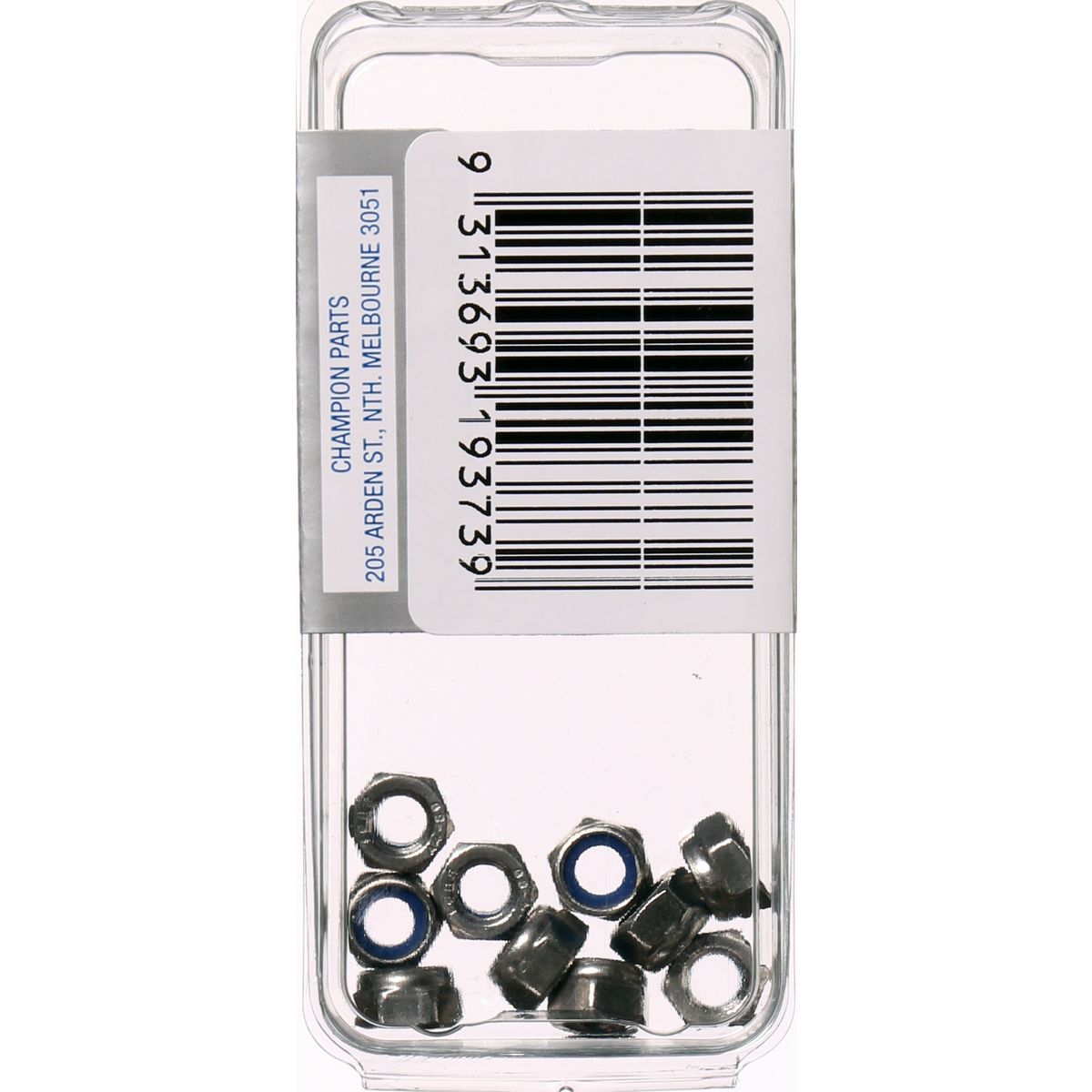 Champion Hex Nut Self Locking Nylon Insert Stainless Steel M5x0.8mm 316/A4 - SLN5