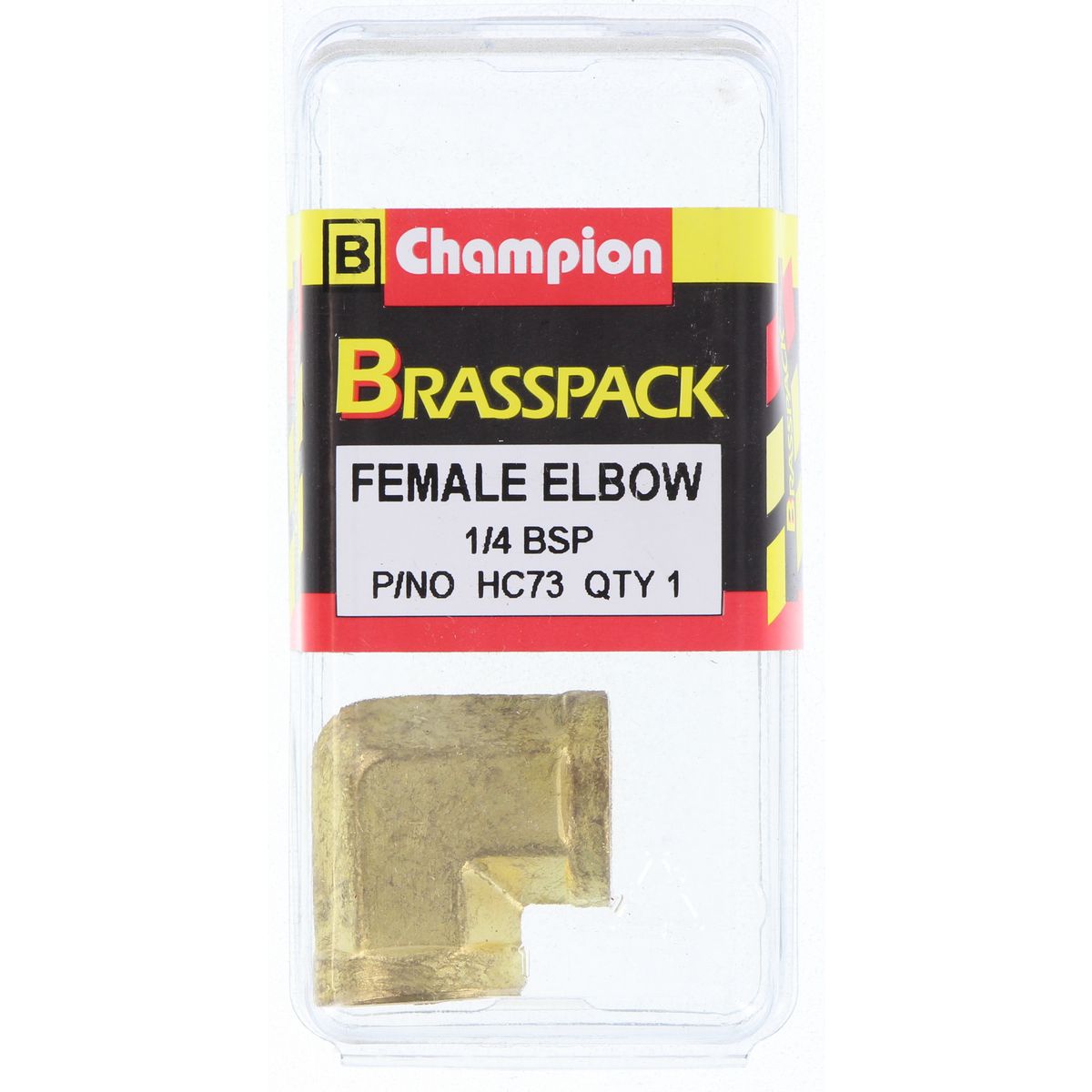 Champion Elbow Female Brass 1/4in BSP - HC73