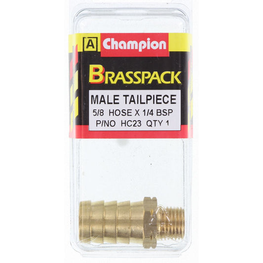 Champion Hose Tail Straight Male Brass 5/8in x 1/4in - HC23