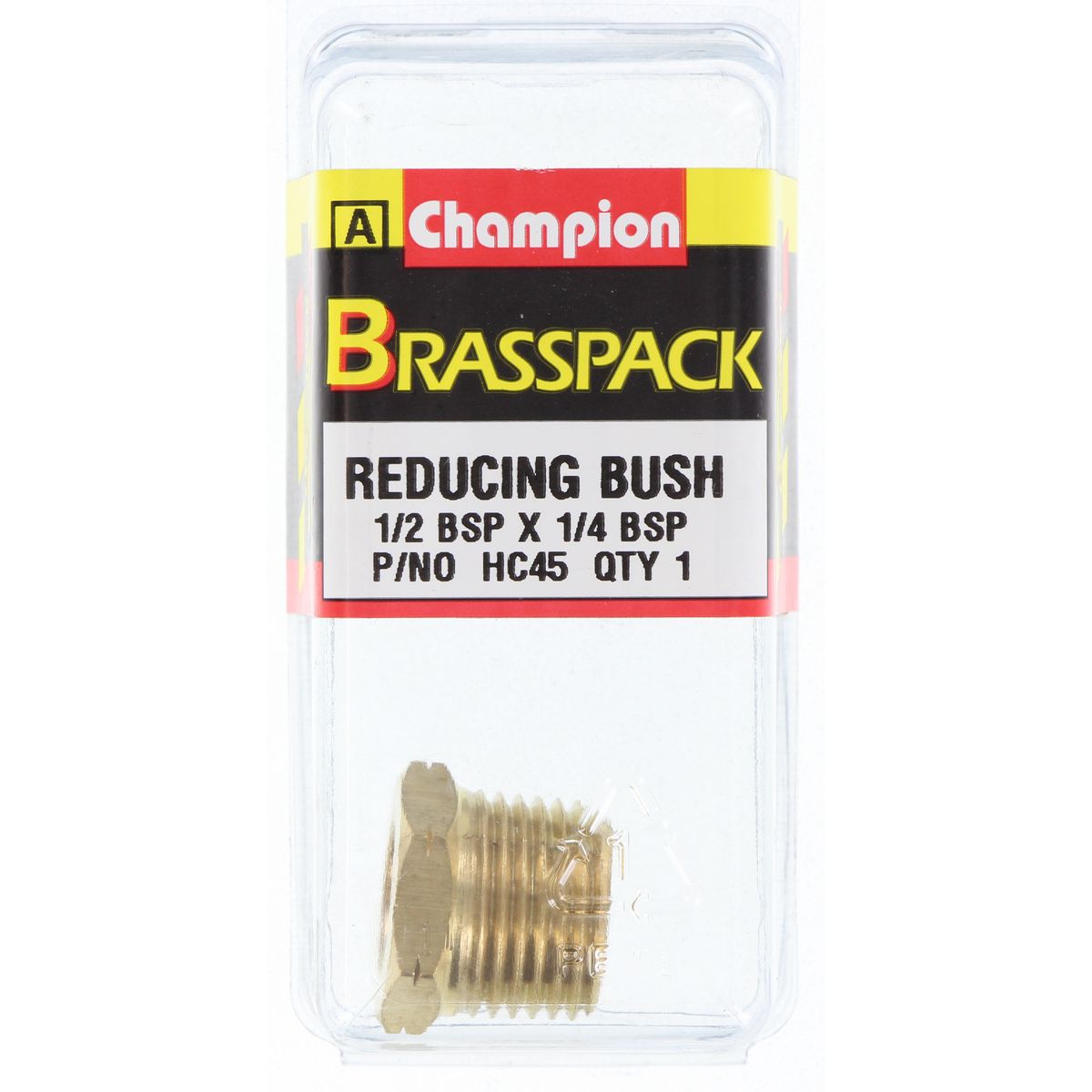 Champion Reducing Bush Brass 1/2in To 1/4in - HC45