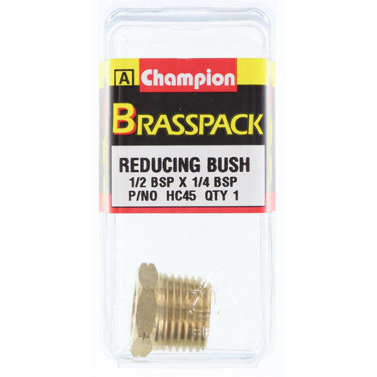 Champion Reducing Bush Brass 1/2in To 1/4in - HC45