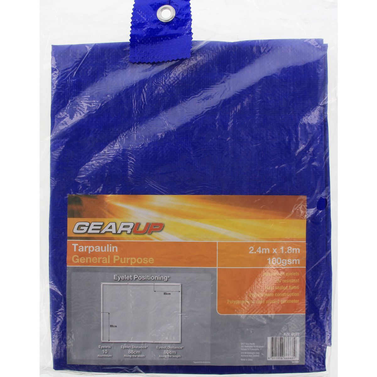 Gear Up Light Duty Tarpaulin 2.4M X 1.8M