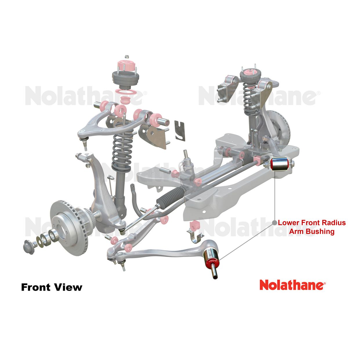 Nolathane Front Lower Radius Arm Bushing Kit - 45666