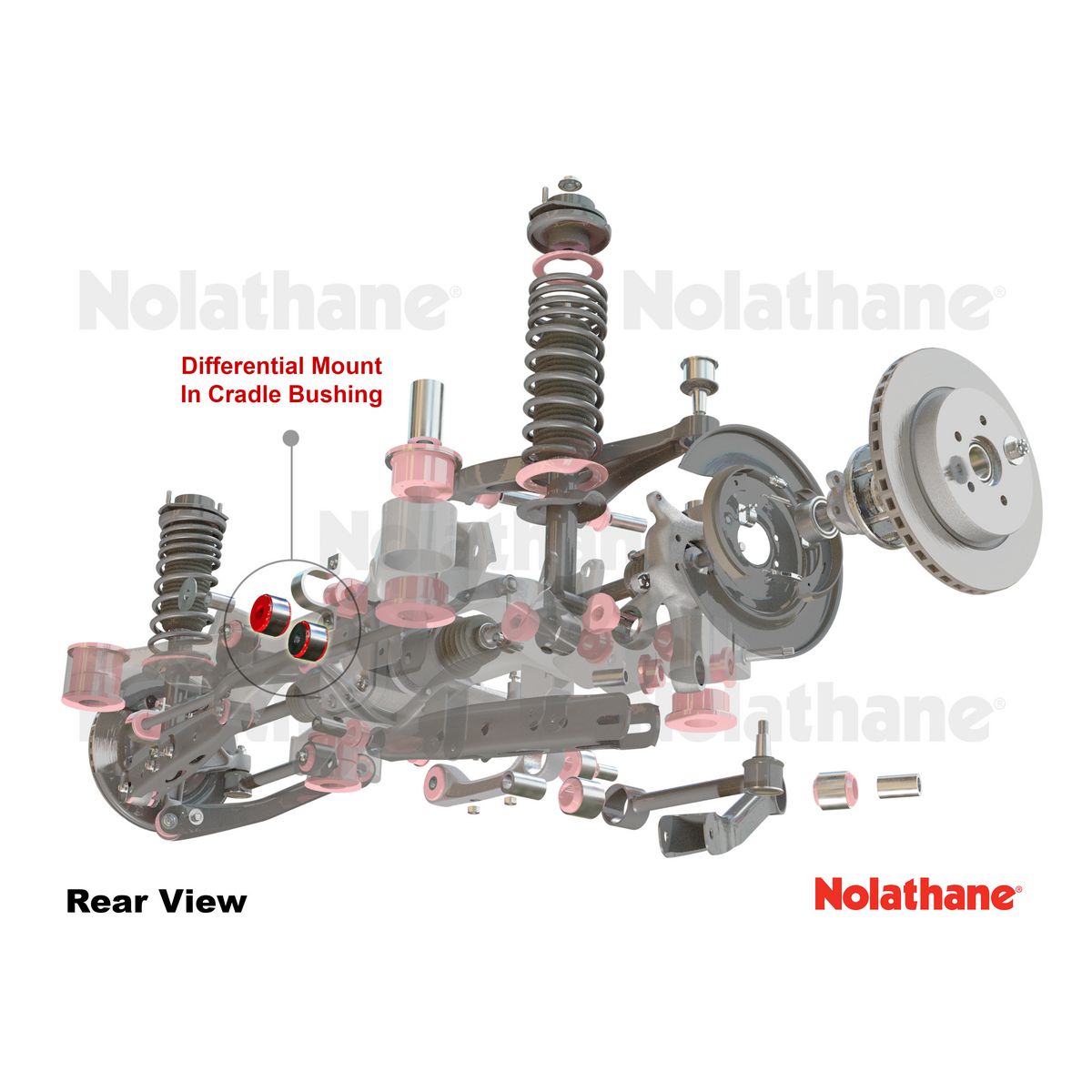 Nolathane Rear Differential Mount In Cradle Bushing Kit - 49185