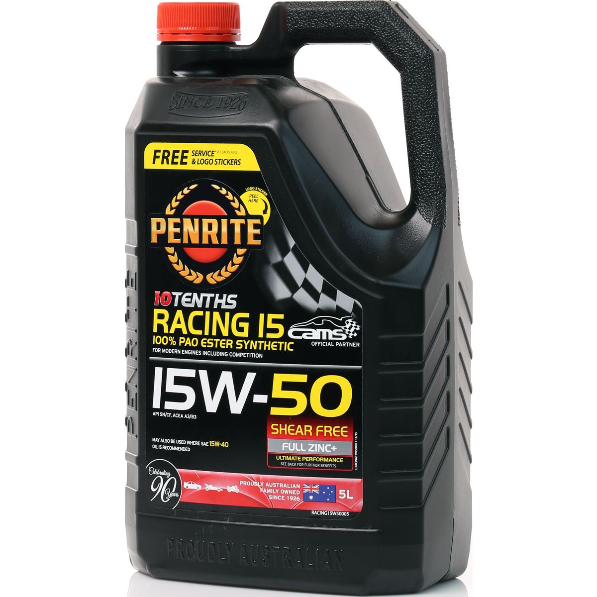 Penrite 10 Tenths Racing 15W-50 Engine Oil 5L - RACING15W50005