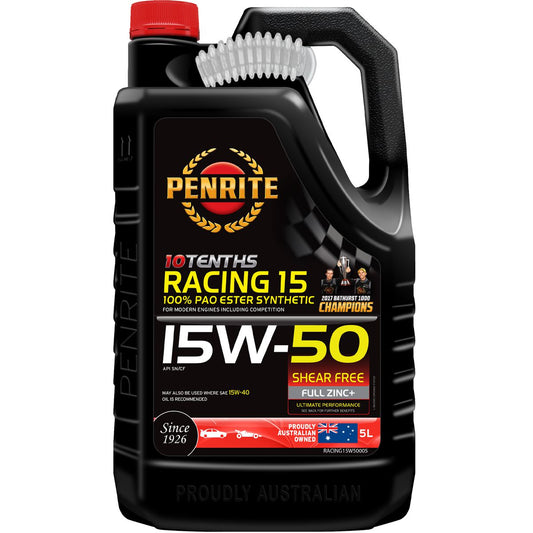 Penrite 10 Tenths Racing 15W-50 Engine Oil 5L - RACING15W50005