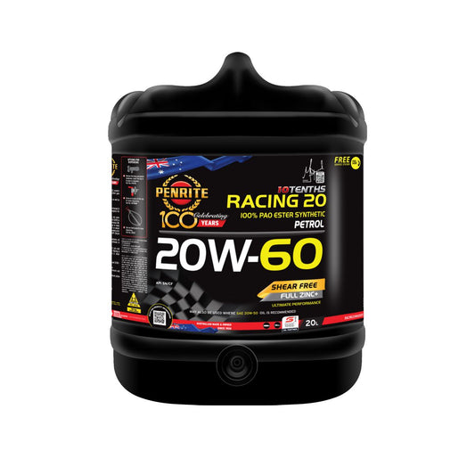 Penrite 10 Tenths Racing 20W-60 Engine Oil 20L - RACING20W60020