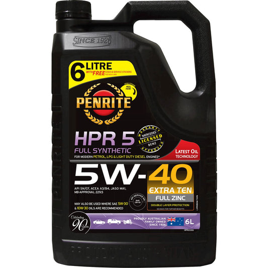 Penrite HPR 5 SAE 5W-40 Engine Oil 6L - HPR05006