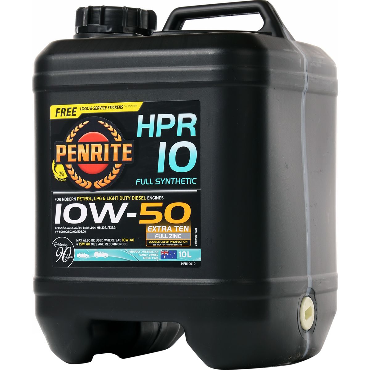 Penrite HPR 10 SAE 10W-50 Engine Oil 10L - HPR10010