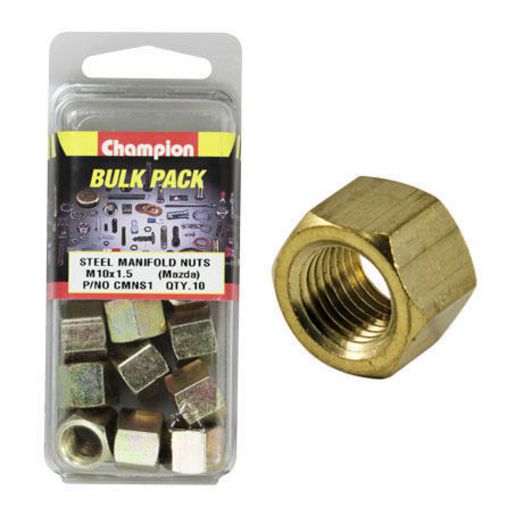 Champion Hex Manifold Nut Steel M10 x 1.5mm - CMNS1