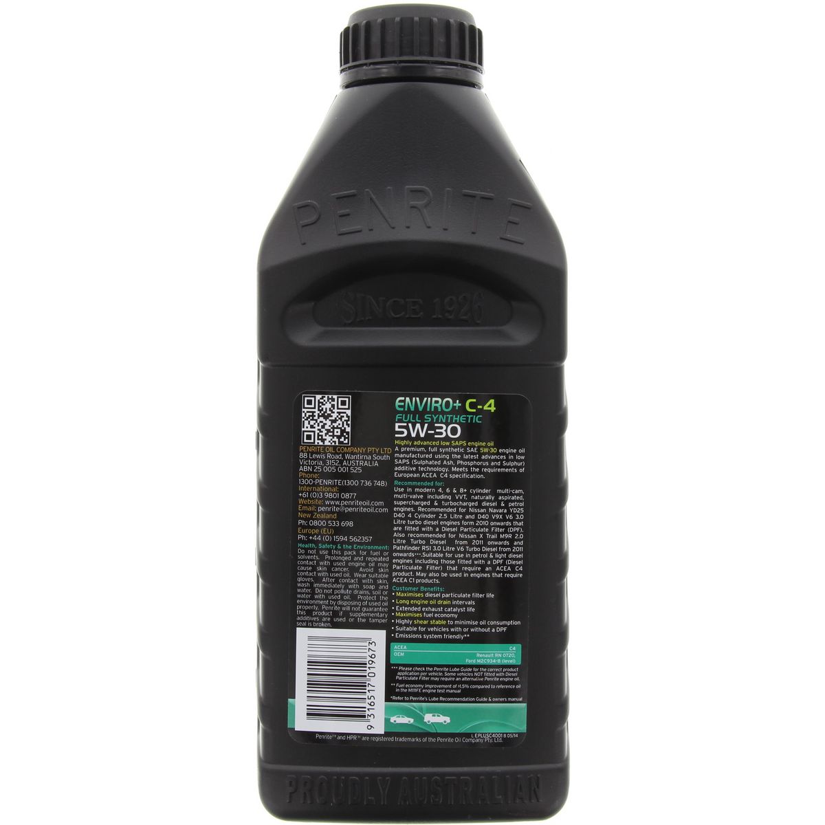 Penrite Enviro+ C4 5W-30 Engine Oil 1L - EPLUSC4001