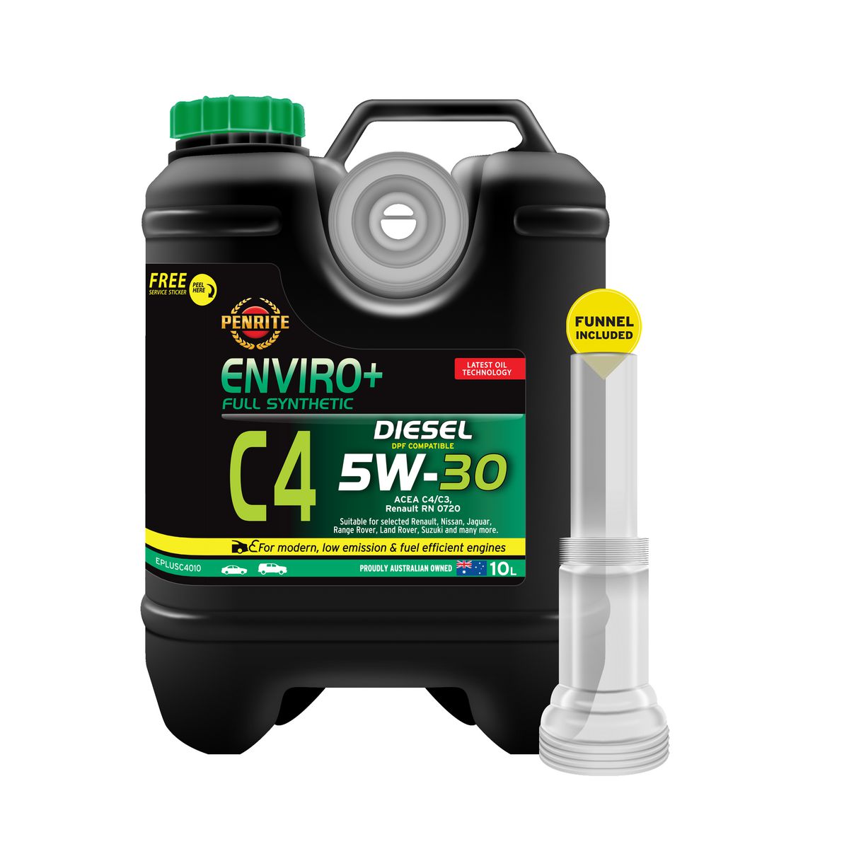 Penrite Enviro+ C4 5W-30 Engine Oil 10L - EPLUSC4010